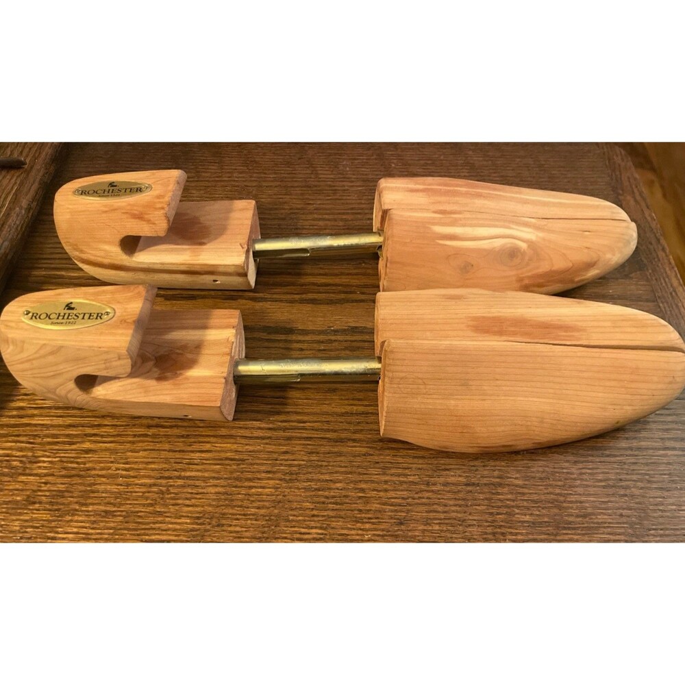 Vtg ROCHESTER SHOE TREE WOODEN STRETCHERS SHAPER INSERT SIZE XL - PAIR